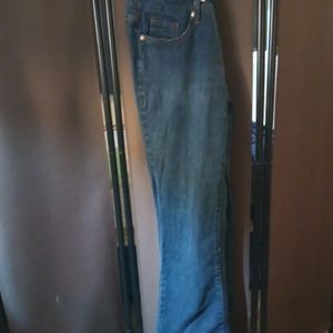 Faded Glory Women's SZ 8 Boot Cut Demon Blue Jeans 5 Pocket Mid rise Y2K